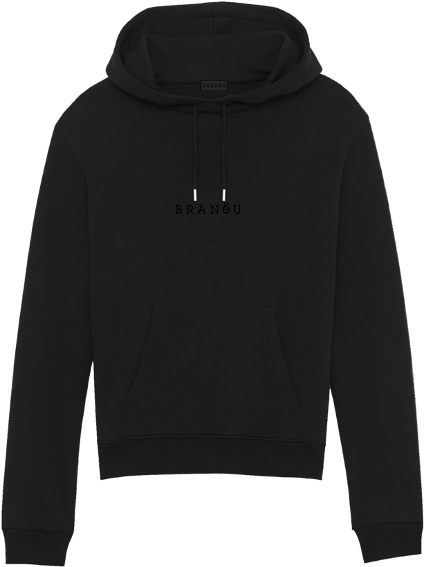 Branëu Logo Hoodie Black - Saint Laurent Paisley Hoodie (1000x1000), Png Download