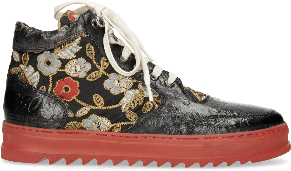 Ankle Boots Maxima 1 Ostrich Black Brocade - Sneakers (1024x1024), Png Download