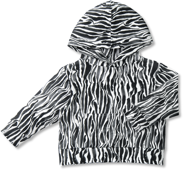 Vimma Hoodie Pietu Aalloilla Black White 90 - Hoodie (800x800), Png Download