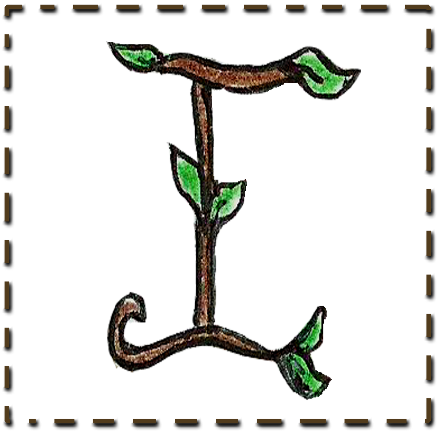Granny Enchanteds Blog Twigs And Leaves Free Scrapbook - Letter (1600x1583), Png Download
