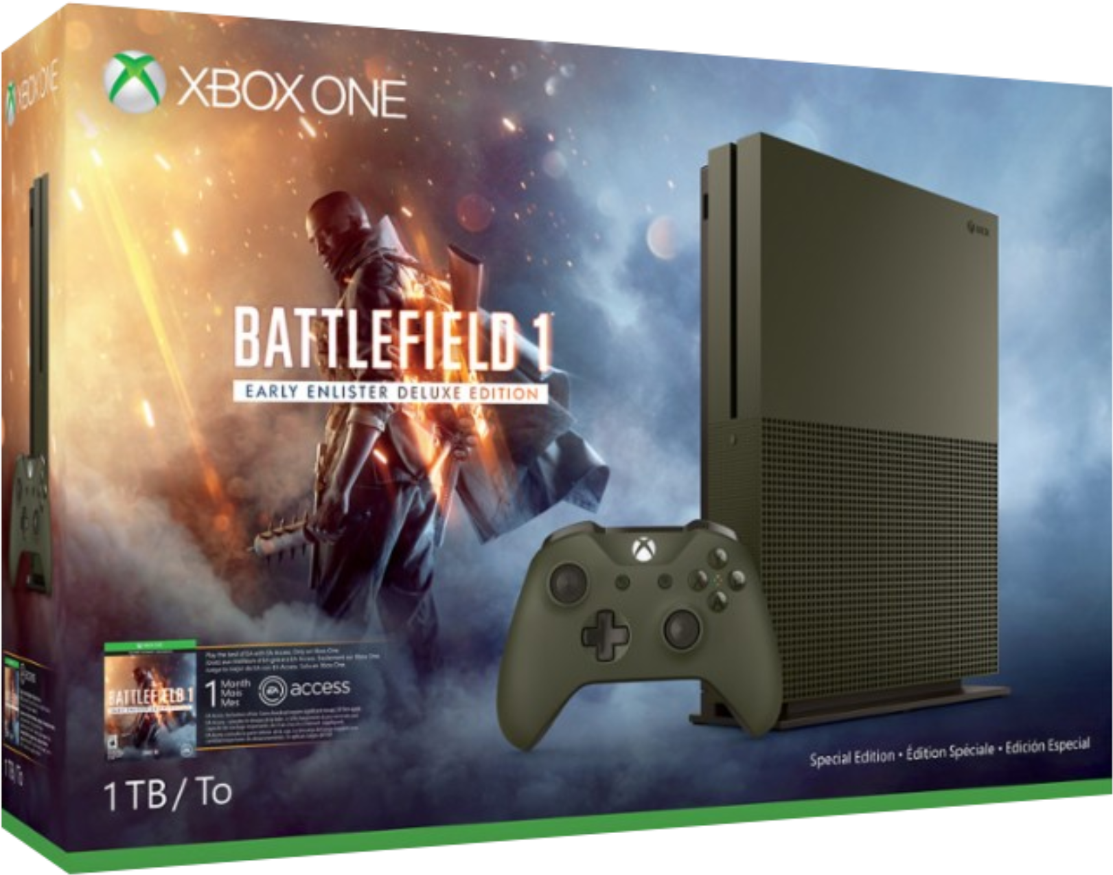 Xbox One S Battlefield 1 Edition (1790x1400), Png Download