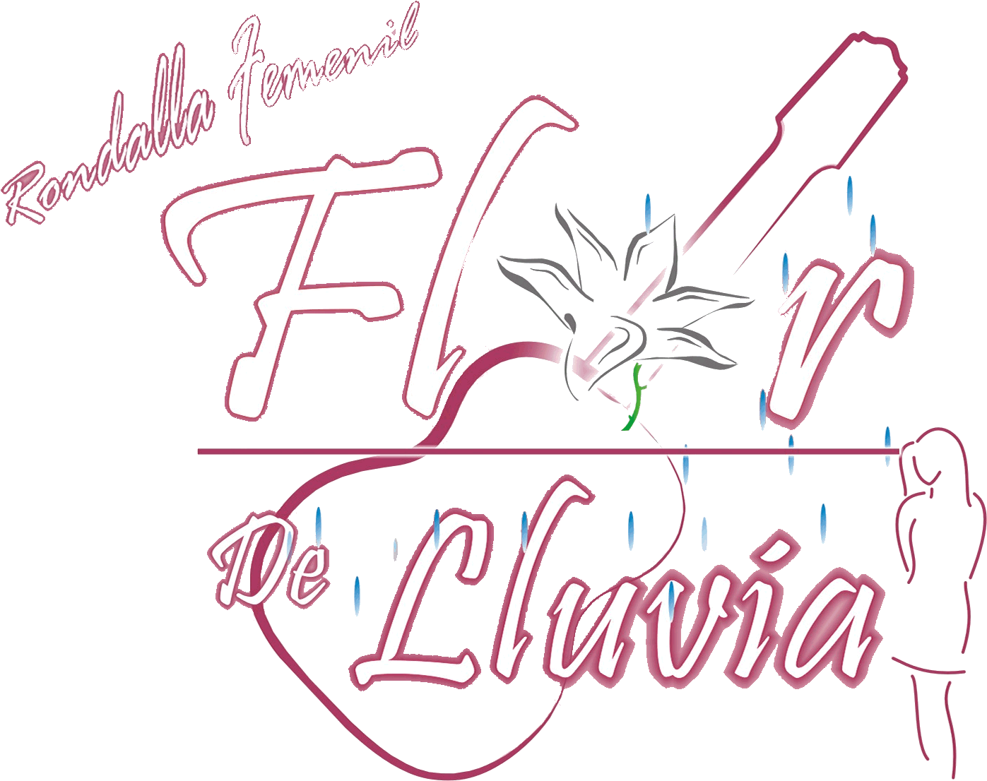 Flor De Lluvia Fem - Calligraphy (1432x1136), Png Download