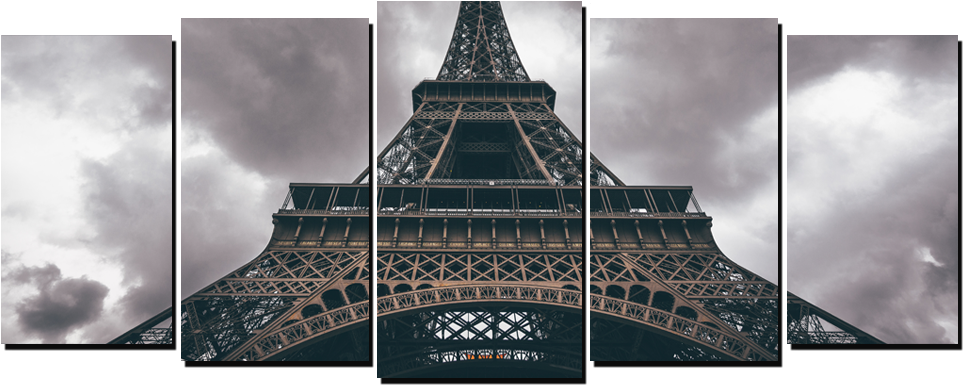 Decorate Your Wall With This Beautiful Canvas Wall - Eiffel Tower (1000x400), Png Download