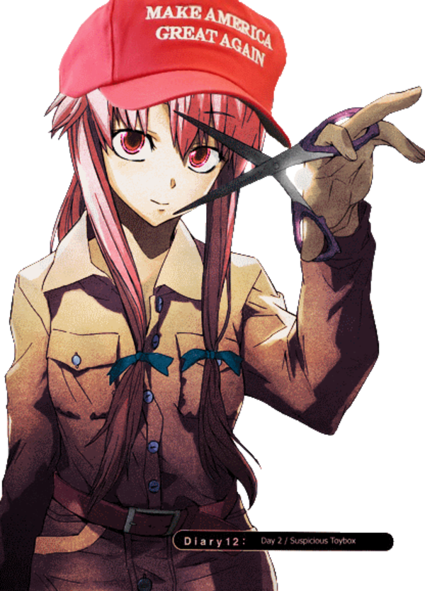 #trumpanime / Rick Wilson Controversy - Mirai Nikki (600x834), Png Download