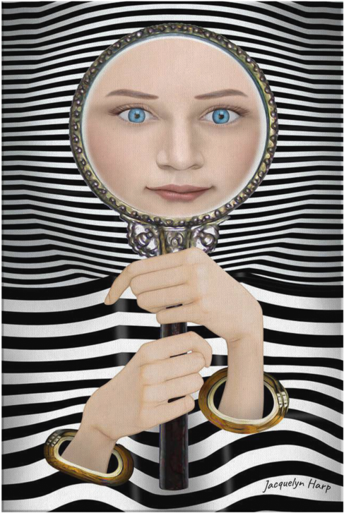 The Looking Glass - Sitting (585x750), Png Download