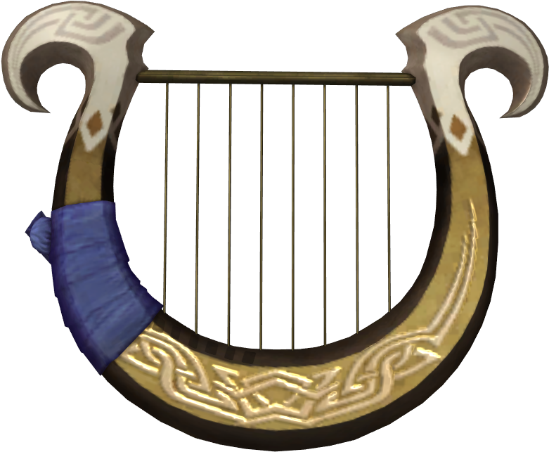 Song Of The Harp Sign - Zelda Harp (851x683), Png Download