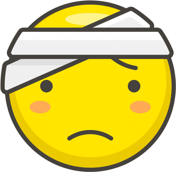 Face With Head Bandage Emoji - Icon (866x650), Png Download