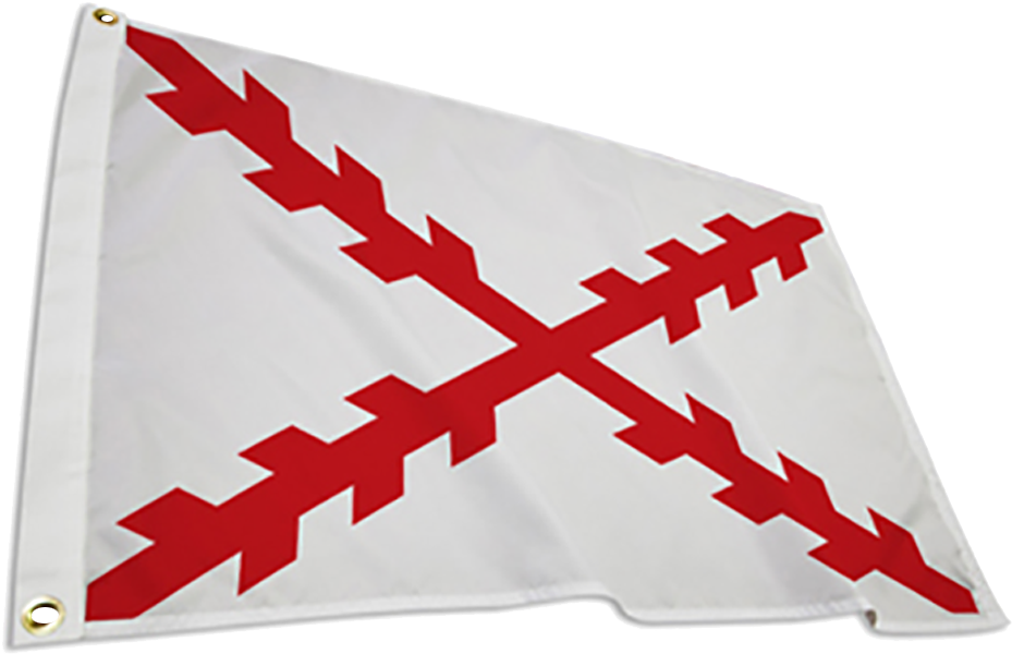 Spanish Cross Flag - Burgundy Cross Flag (1944x1296), Png Download