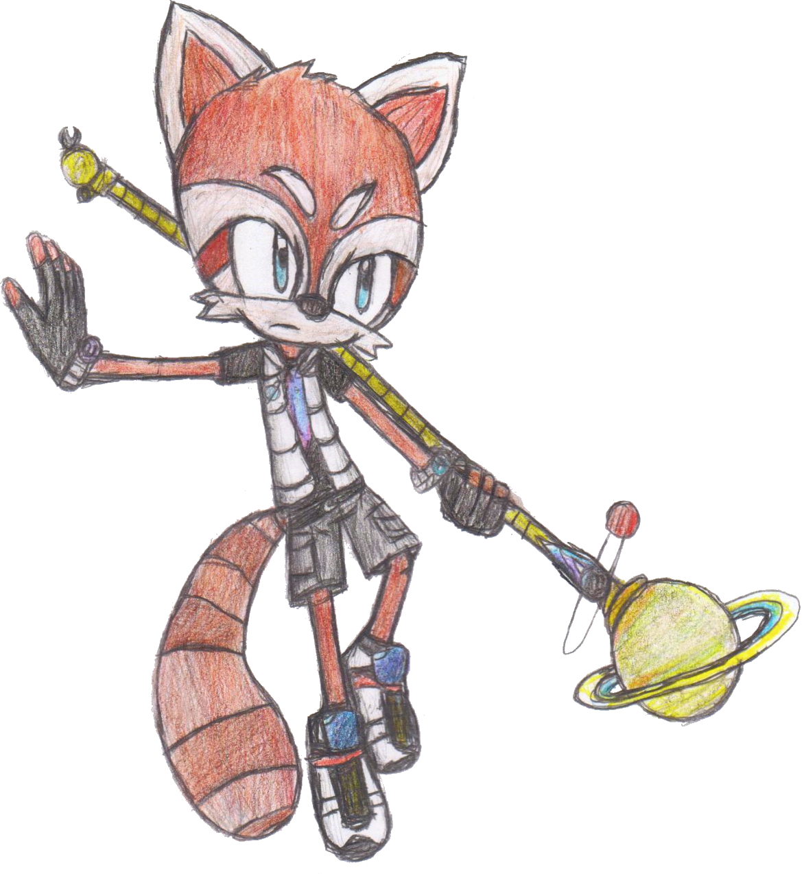 Yazi The Red Panda - Cartoon (1172x1274), Png Download