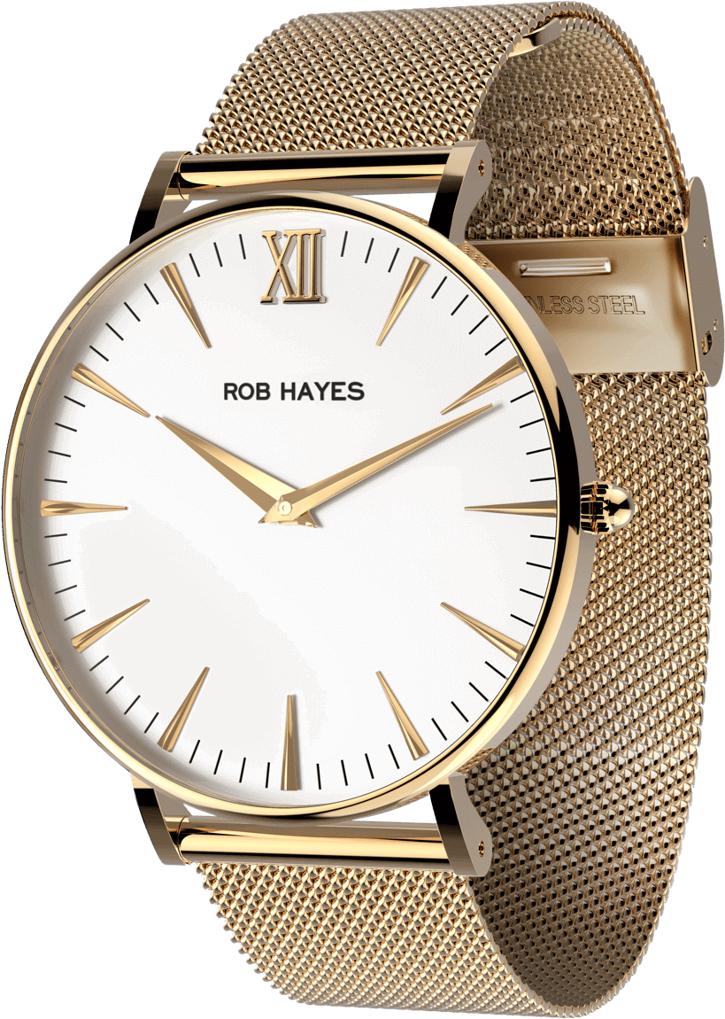 Download Gold/white Berkeley - Rob Hayes Watches - Full Size PNG Image ...