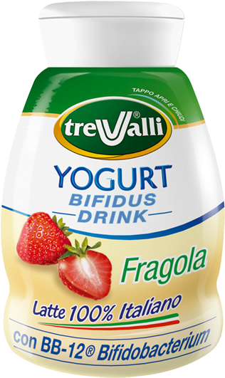 Yogurt Bifidus Drink Fragola - Trevalli (600x600), Png Download