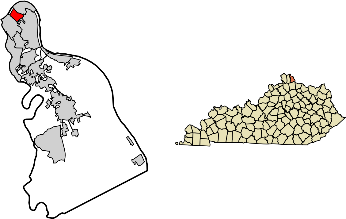 Bellevue Kentucky Wikipedia - Map Of Kentucky (1200x784), Png Download
