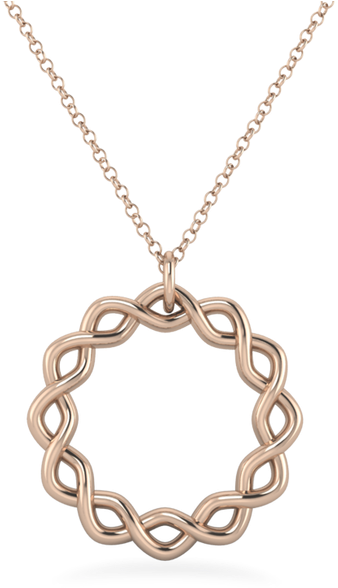 Solid Gold Infinity Wreath Necklace - Pendant (650x650), Png Download