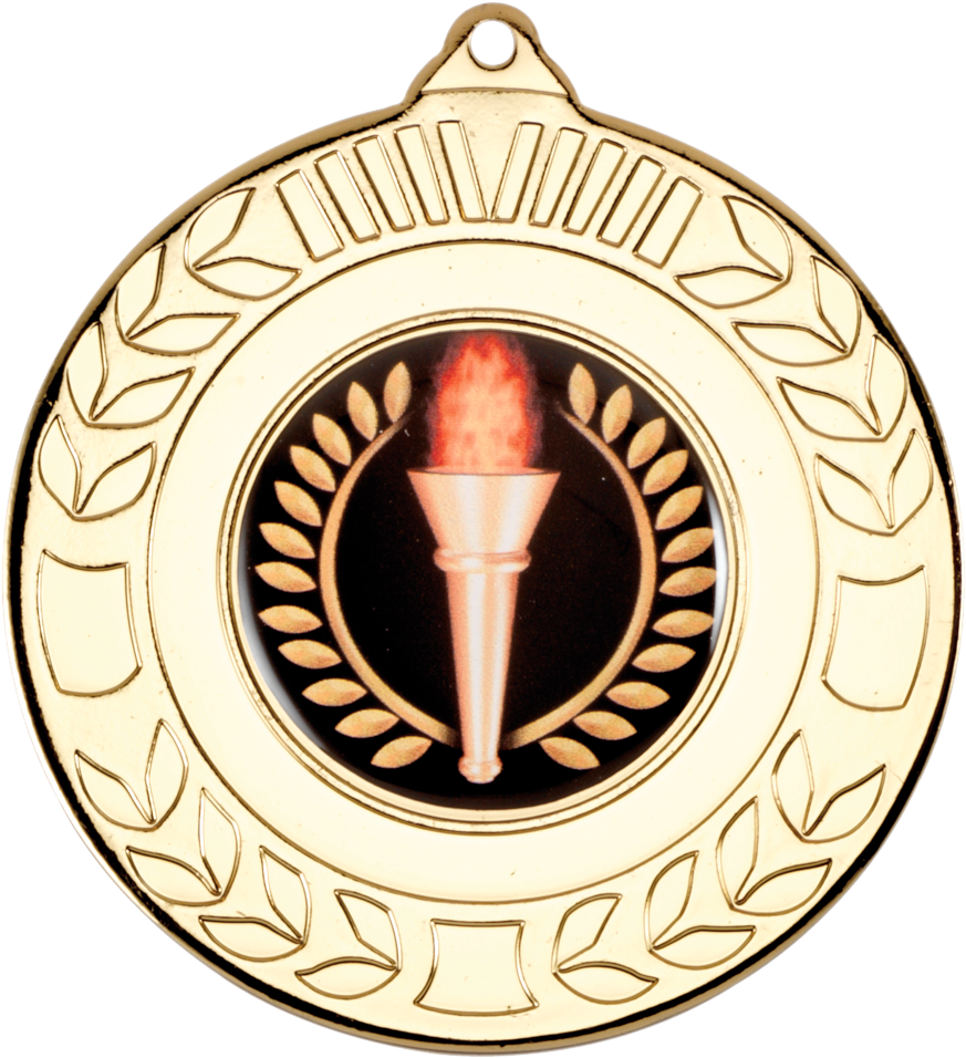 Gold 50mm Round Medal Wreath Design - Super Hero Medal 1st (1000x1000), Png Download