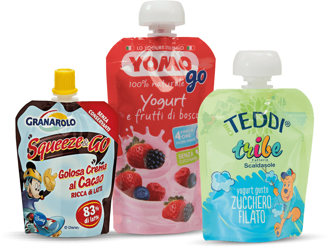 Spouted Pouches For Yogurt & Dairy Products - Plastic Bottle (1156x858), Png Download