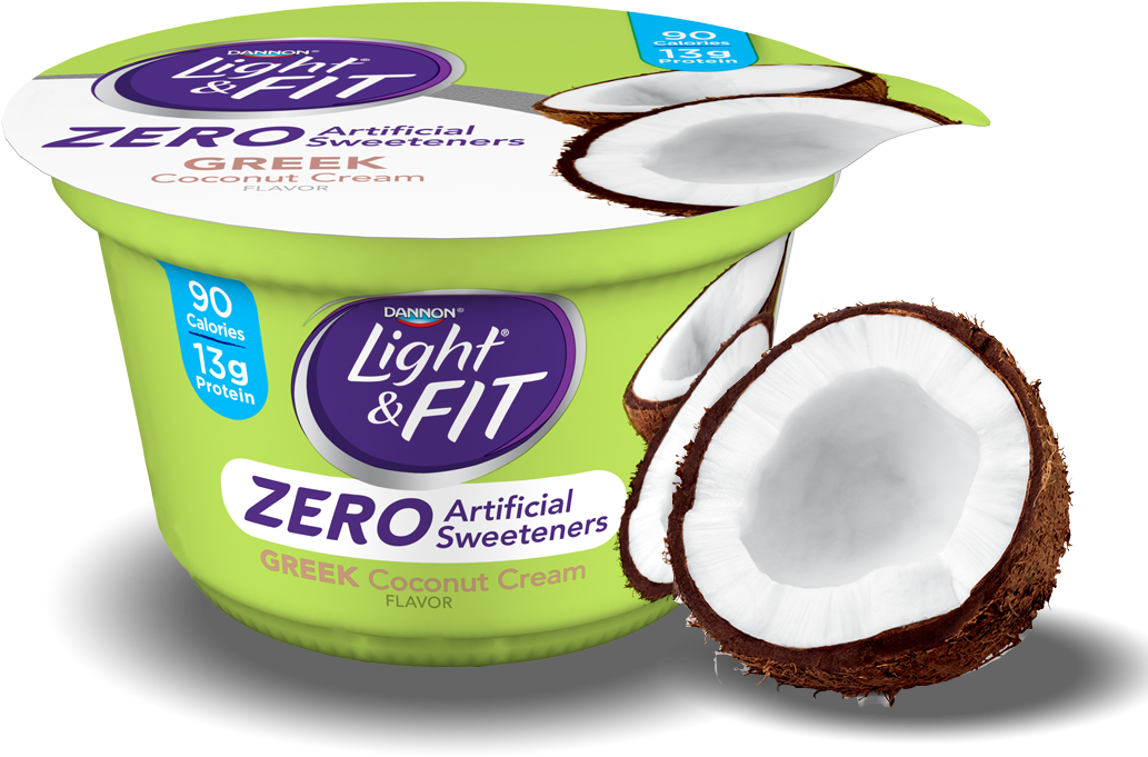 Coconut Cream Greek Nonfat Yogurt With Zero Artificial - Yogurt (1140x810), Png Download