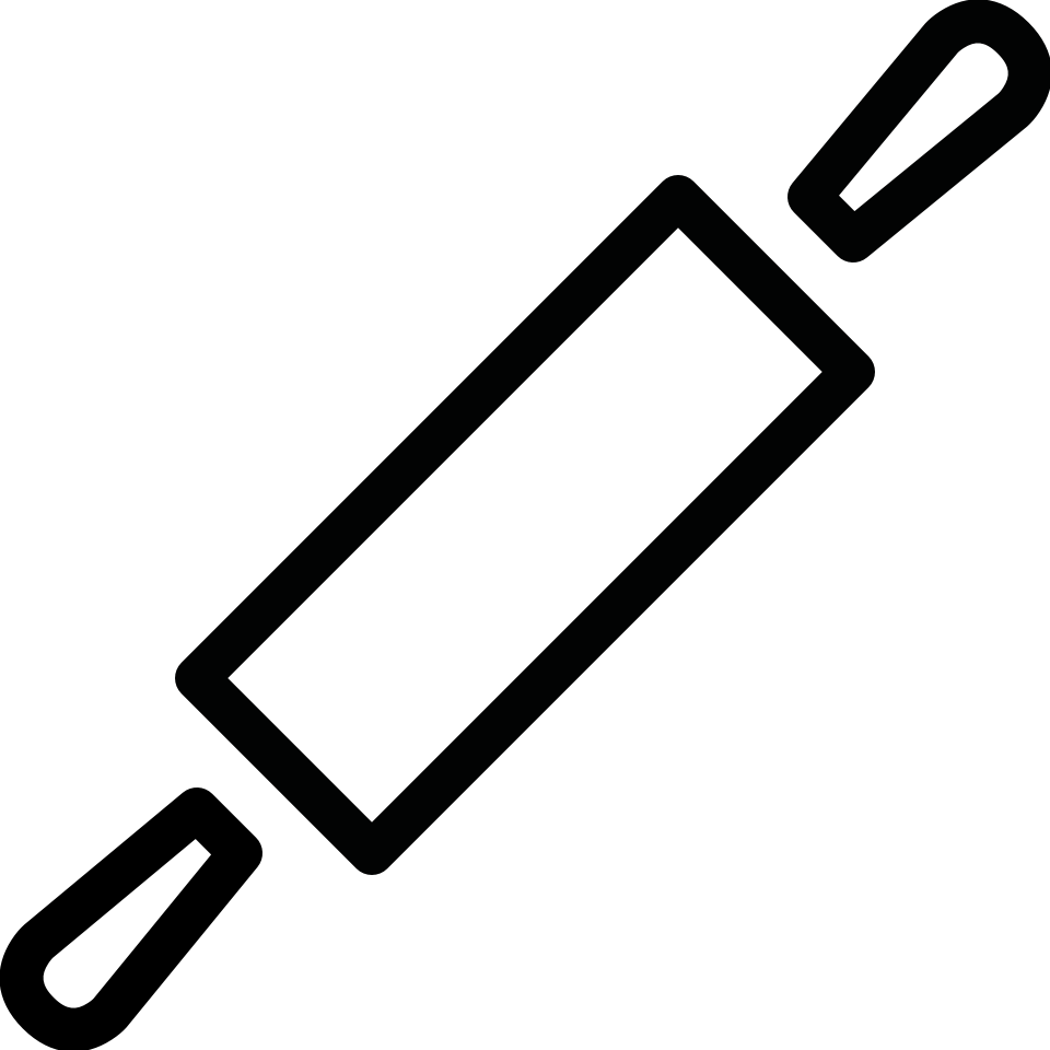 Food Utensils Rolling Pin (960x960), Png Download