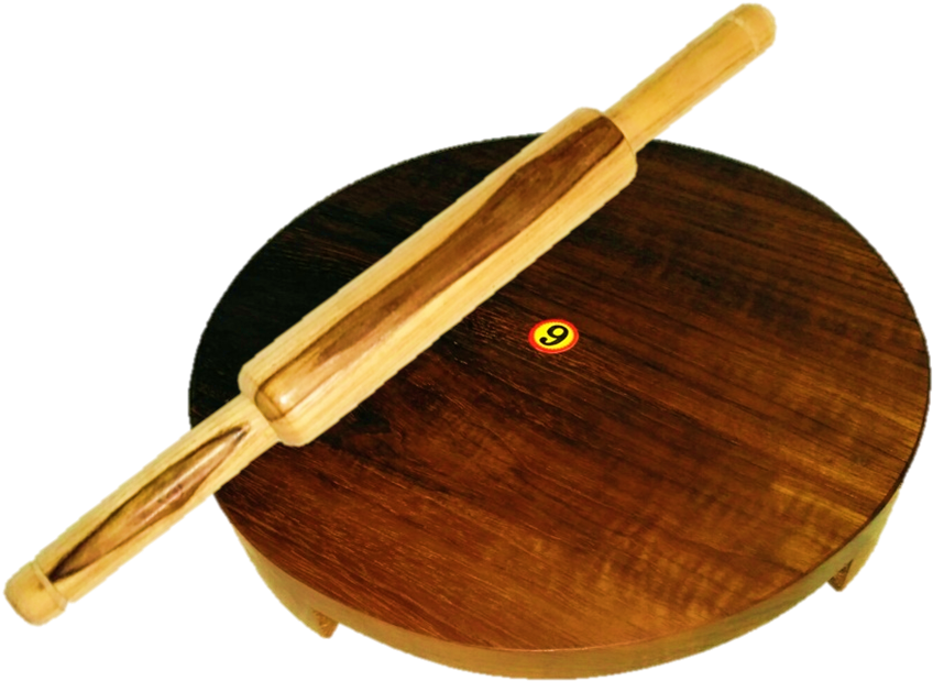 Chakla Belan, Wooden Rolling Board And Rolling Pin - Percussion (1055x939), Png Download