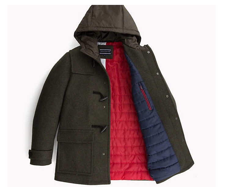 Tommy Hilfiger Mw0mw08247-305 Wool Jersey Duffle Montgomery - Pocket (800x800), Png Download