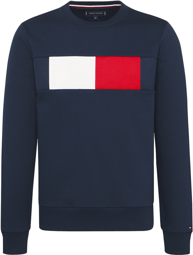 Tommy Hilfiger Flag Chest Logo Sweatshirt - Sweatshirt (1024x1024), Png Download