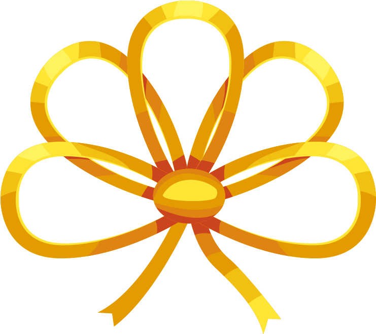 蝴蝶结金色蝴蝶结丝带- Ribbon Clipart , Png Download - Daisy Icon Png (741x658), Png Download