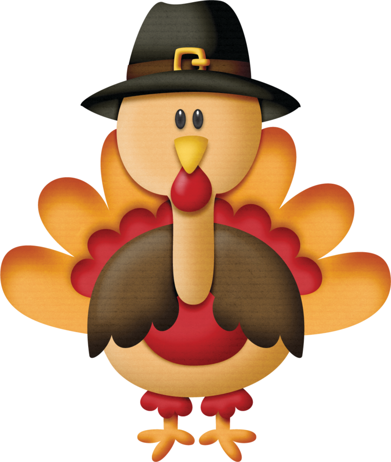 Turkey Clipart Halloween - Animated Clipart Thanksgiving Turkey (762x900), Png Download