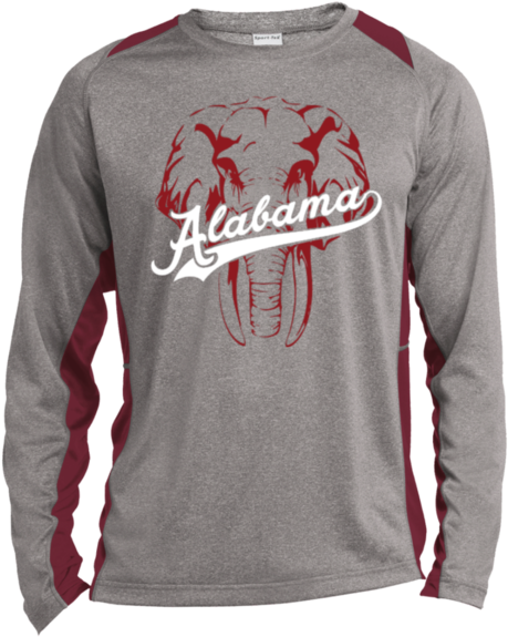Alabama Elephant Head Heather Colorblock Poly T-shirt - Do Vegans Get Their Protein T Shirt (580x580), Png Download