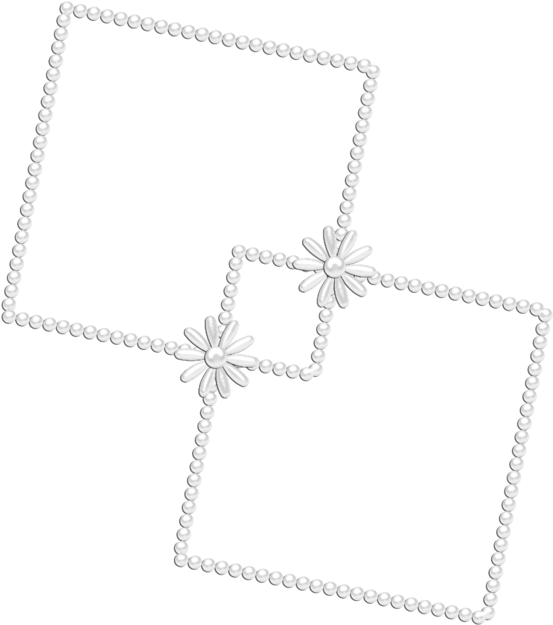 Mq Pearl Pearls Frame Frames Border Borders - Cross (1024x1024), Png Download