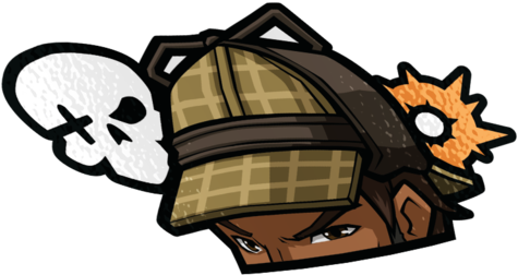 Mcree Sherlock Peeker Sticker - Cartoon (1280x1280), Png Download