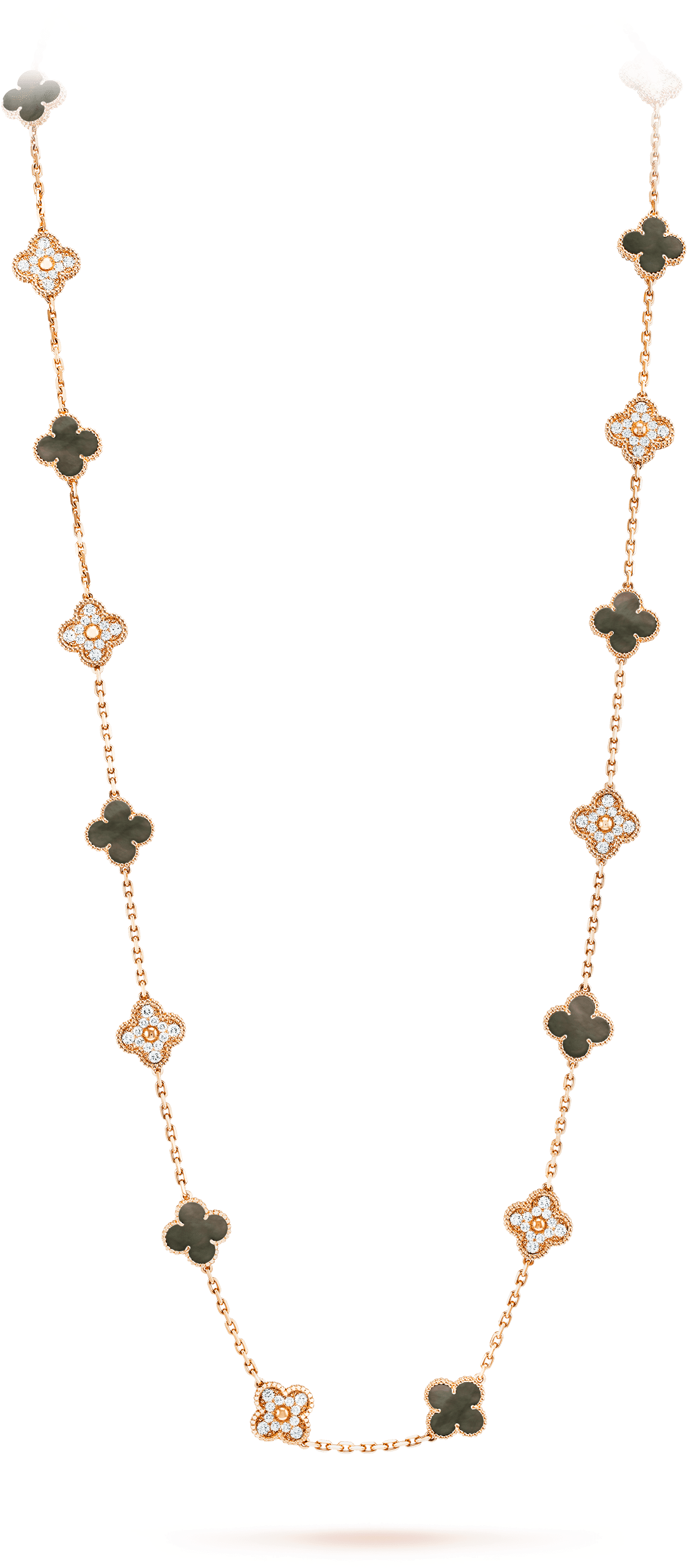 Vintage Alhambra Long Necklace, 20 Motifs - Van Cleef And Arpels Long Necklace Alhambra 20 Motifs (3000x3000), Png Download
