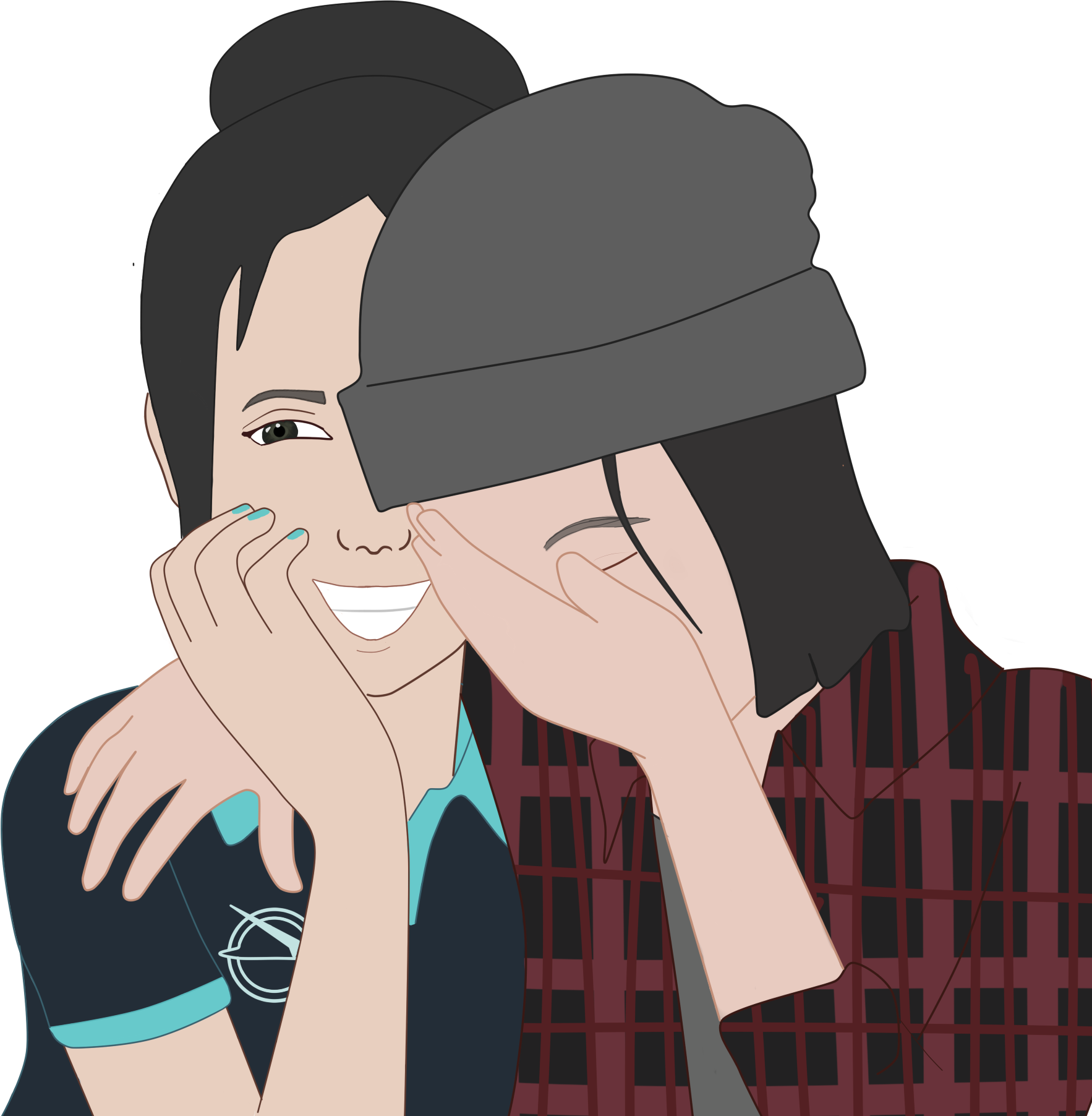 View Samegoogleiqdbsaucenao Laughing Survivors , - Cartoon (1766x1804), Png Download