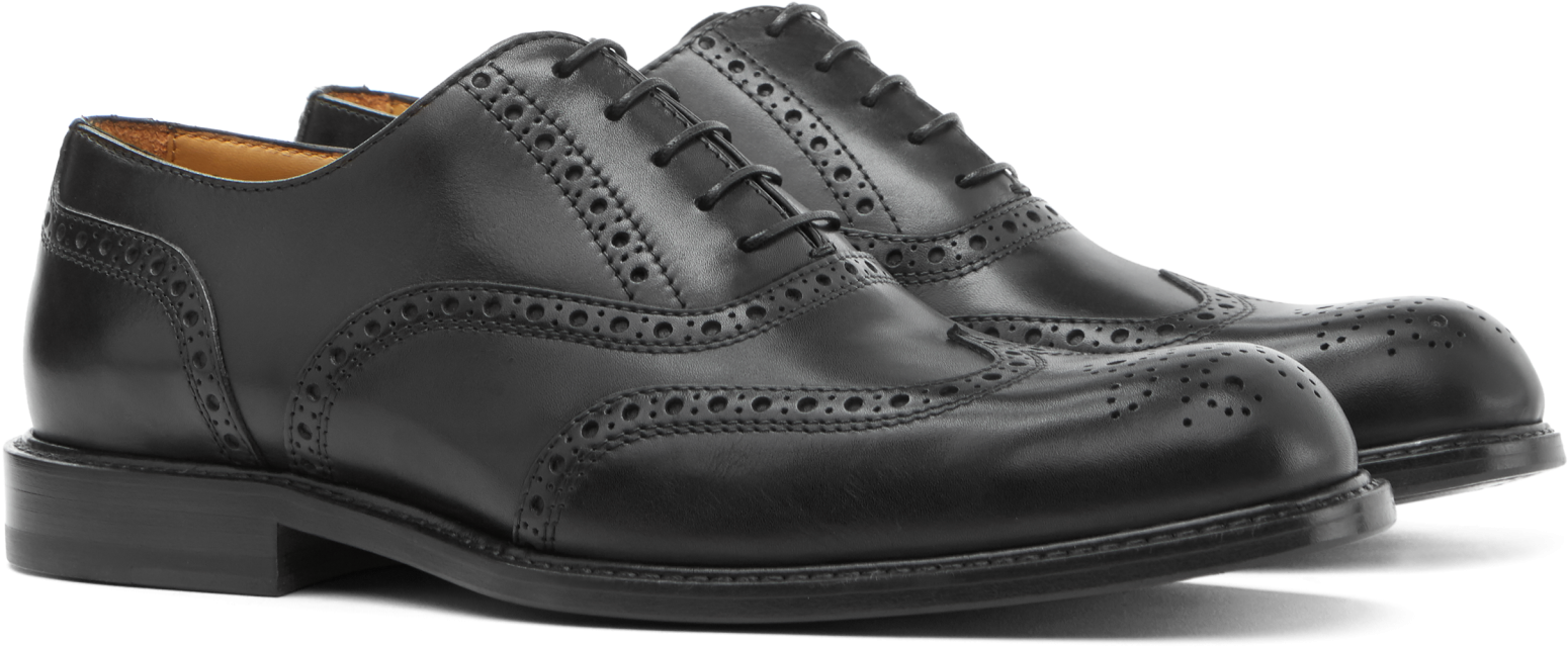 Shoes Oxford Dante - Womens Black Brogues (1920x1142), Png Download