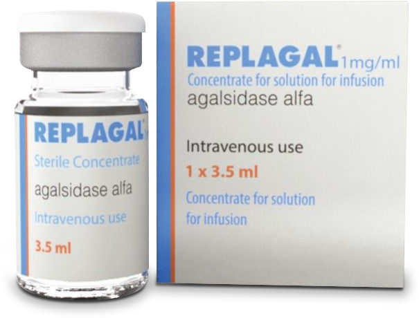 Replagal Vial - Replagal (676x488), Png Download