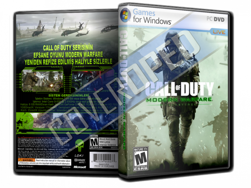 Call Of Duty Modern Warfare Remastered Pc Game Cover - Xbox 360 Cover (950x950), Png Download