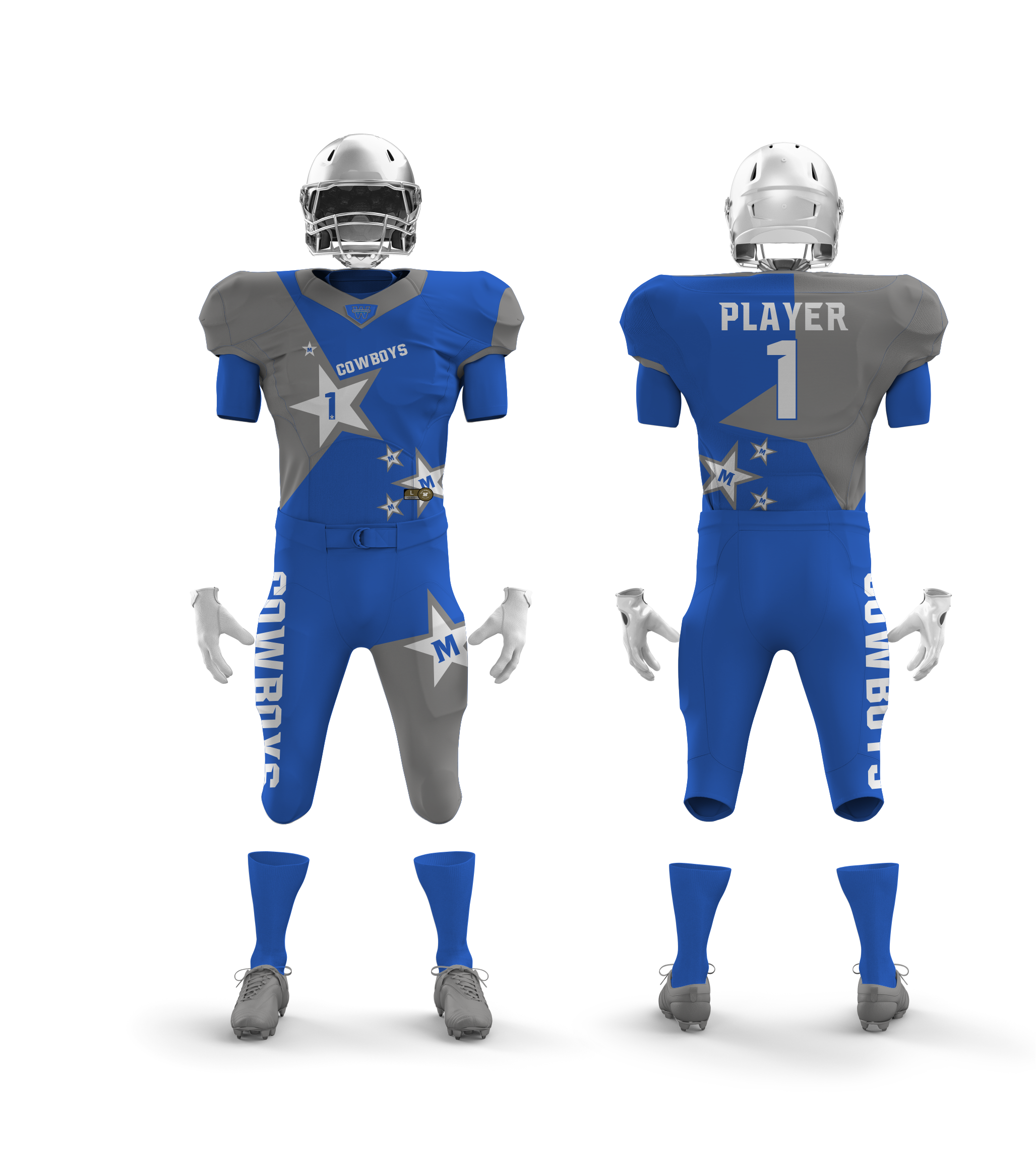 American Football >> American Football Uniform - Kick American Football (3507x2483), Png Download