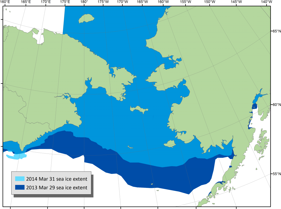 The Sea Ice In Cook Inlet Was Generally In Retreat - Information Given In Ice Charts (1200x927), Png Download