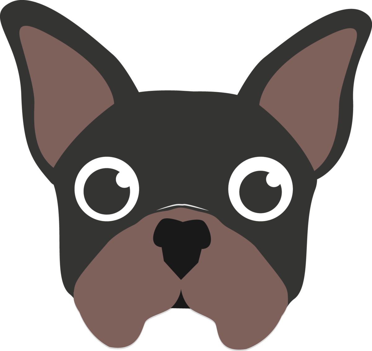 French Bulldog Cartoon Transparent Png (1200x1132), Png Download