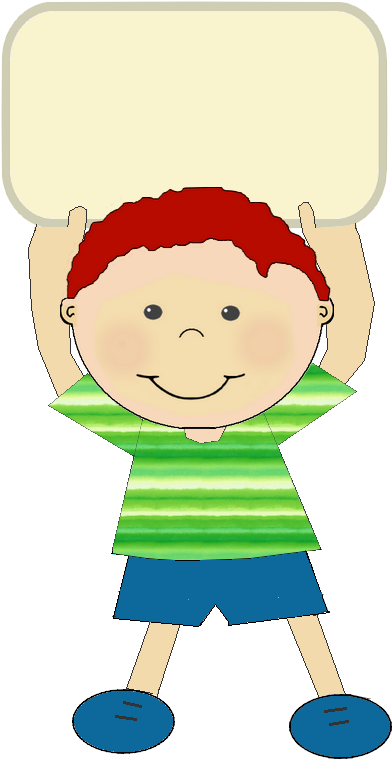 School Clipart Whiteboard - Niño Con Pancarta Png (505x788), Png Download
