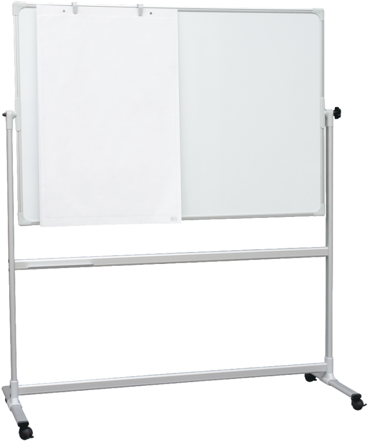 Mobile Whiteboards With 360°revolving Board - Shelf (875x1000), Png Download