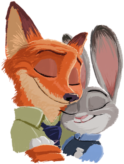 Art,арт,красивые Зоотопия,фэндомы,фурри - Zootopia Judy And Nick Fan Art (600x600), Png Download