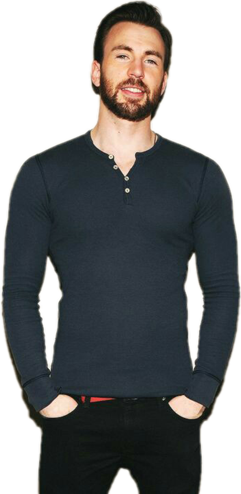 Chris Evans Henley Shirt (480x984), Png Download
