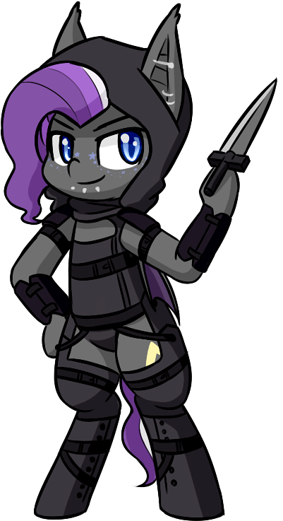 Rice, Bat Pony, Dagger, Ear Piercing, Female, Hood, - Cartoon (600x900), Png Download