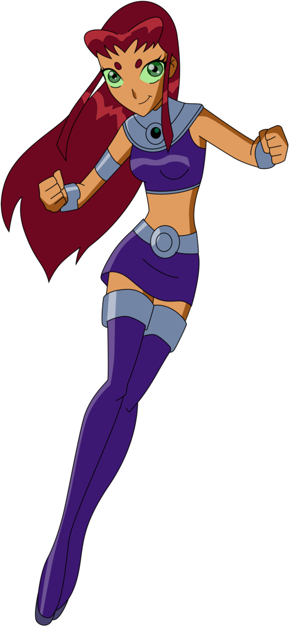 Star Fire Fire By Bbobsan-d91ht3m - Teen Titan Star Faller (606x1319), Png Download
