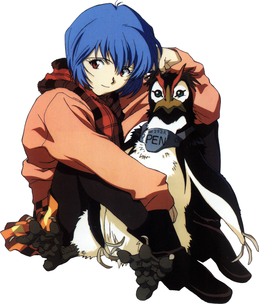 Neon Genesis Evangelion - Rei Ayanami Penguin (851x1000), Png Download