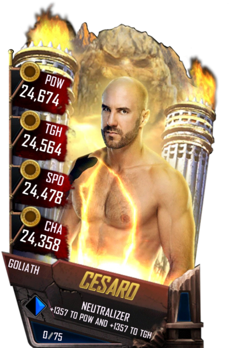 Cesaro S4 20 Goliath - Finn Balor Wwe Supercard (456x720), Png Download
