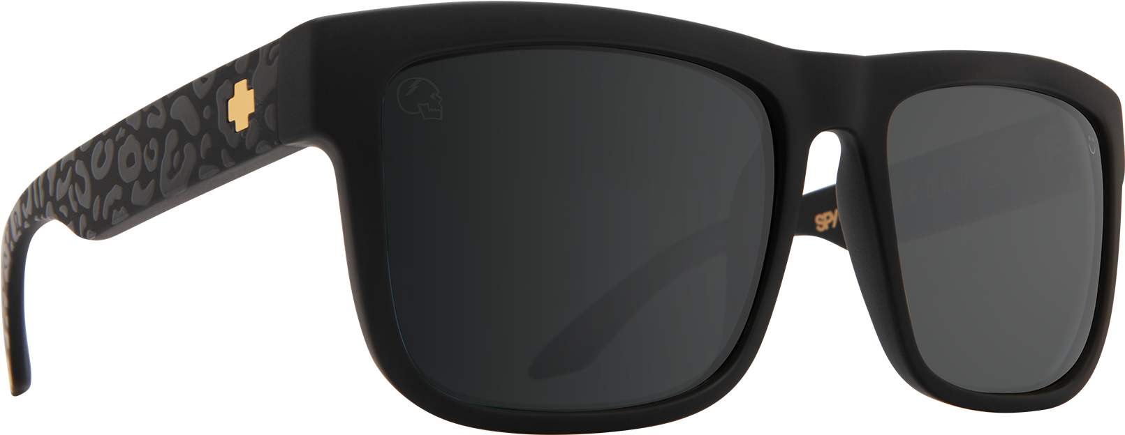 Matte Black Leopard/happy Gray Green W/ Silver Flash - Spy 673119150713 (2000x1200), Png Download