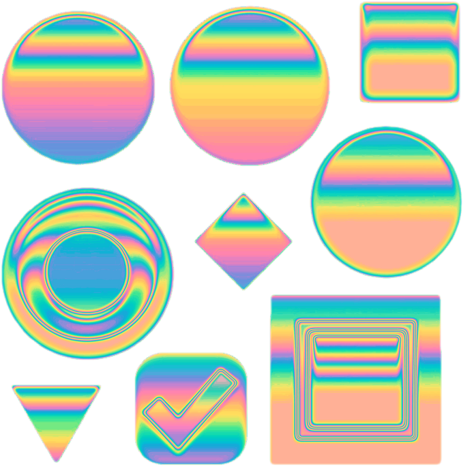 Holo Tumblr Vaporwave Aesthetic - Circle (1024x1024), Png Download