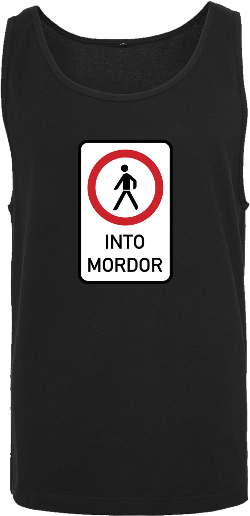 Do Not Walk Into Mordor T-shirt Tanktop Men Black - Verbot Für Fußgänger (1044x1044), Png Download