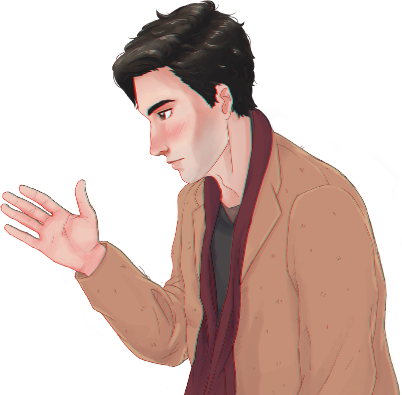 Brian Extends His Hand - Love Story Amnesia Ewan (801x787), Png Download