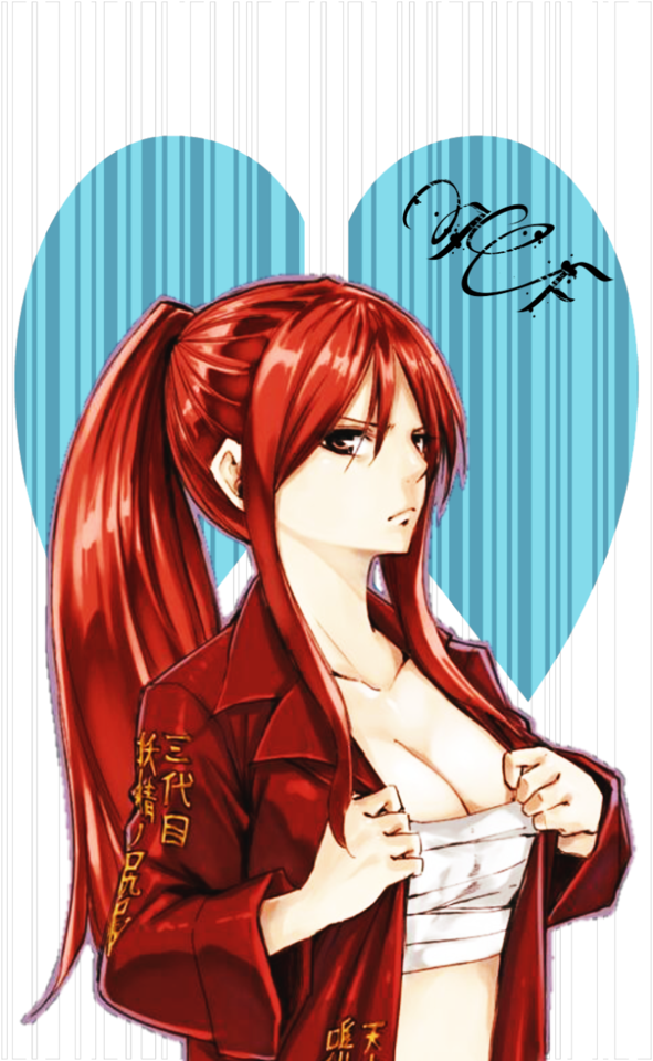 Erza Scarlet ♥ - Erza Scarlet (591x960), Png Download
